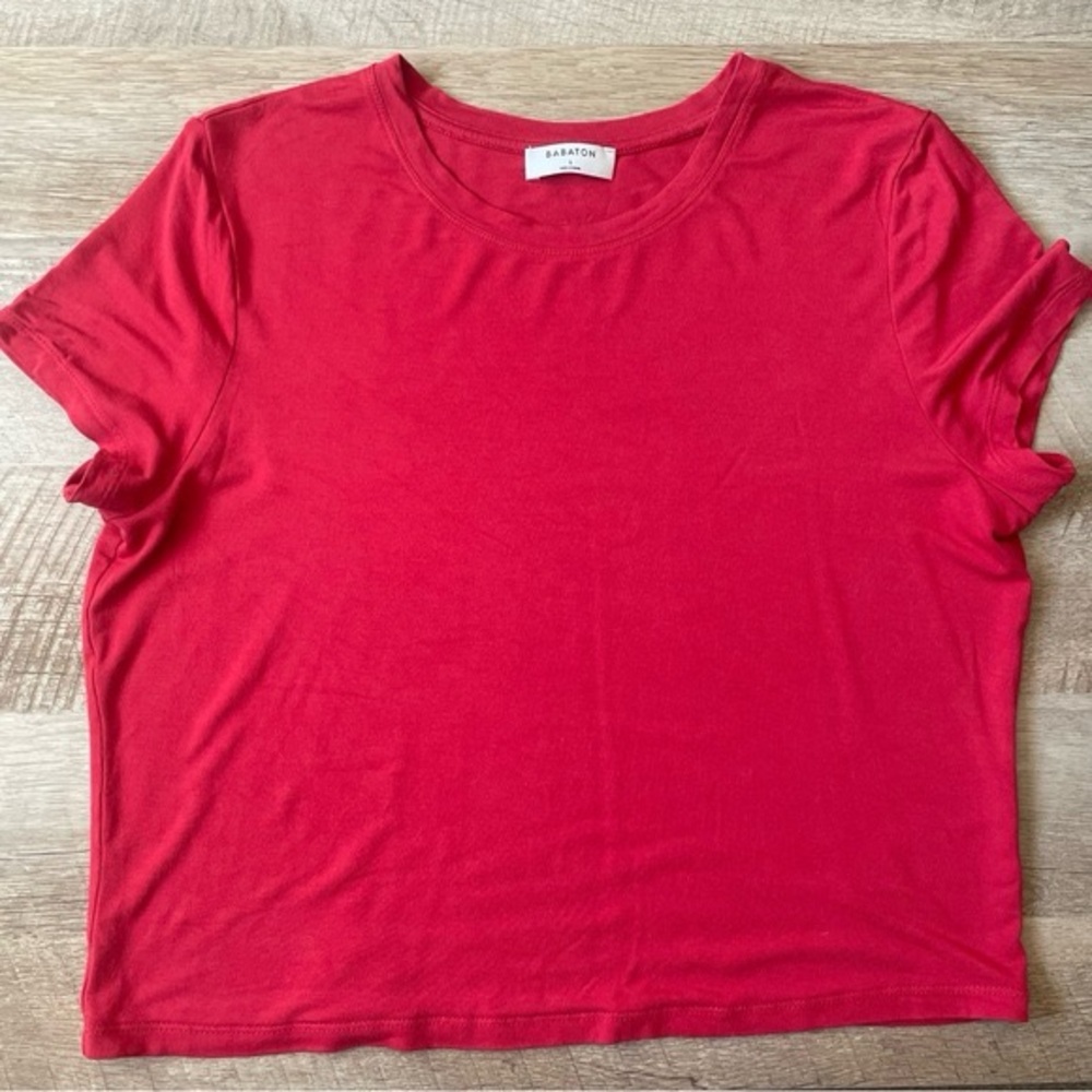 Artizia Babaton Everyday T Shirt in Miracle Red